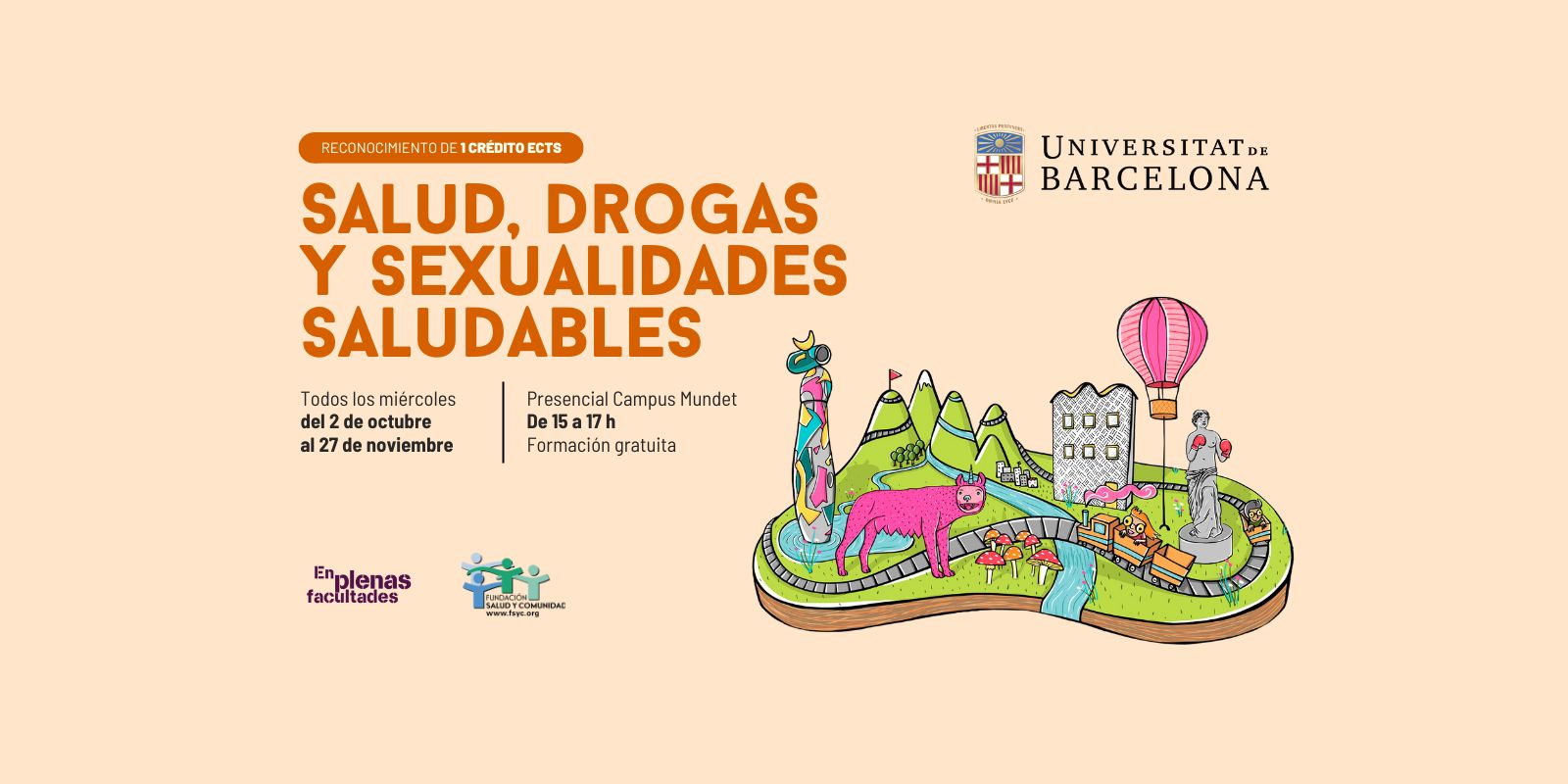 Nueva edición del curso EPF: «Salud, Drogas y Sexualidades Saludables» en la Universidad de Barcelona