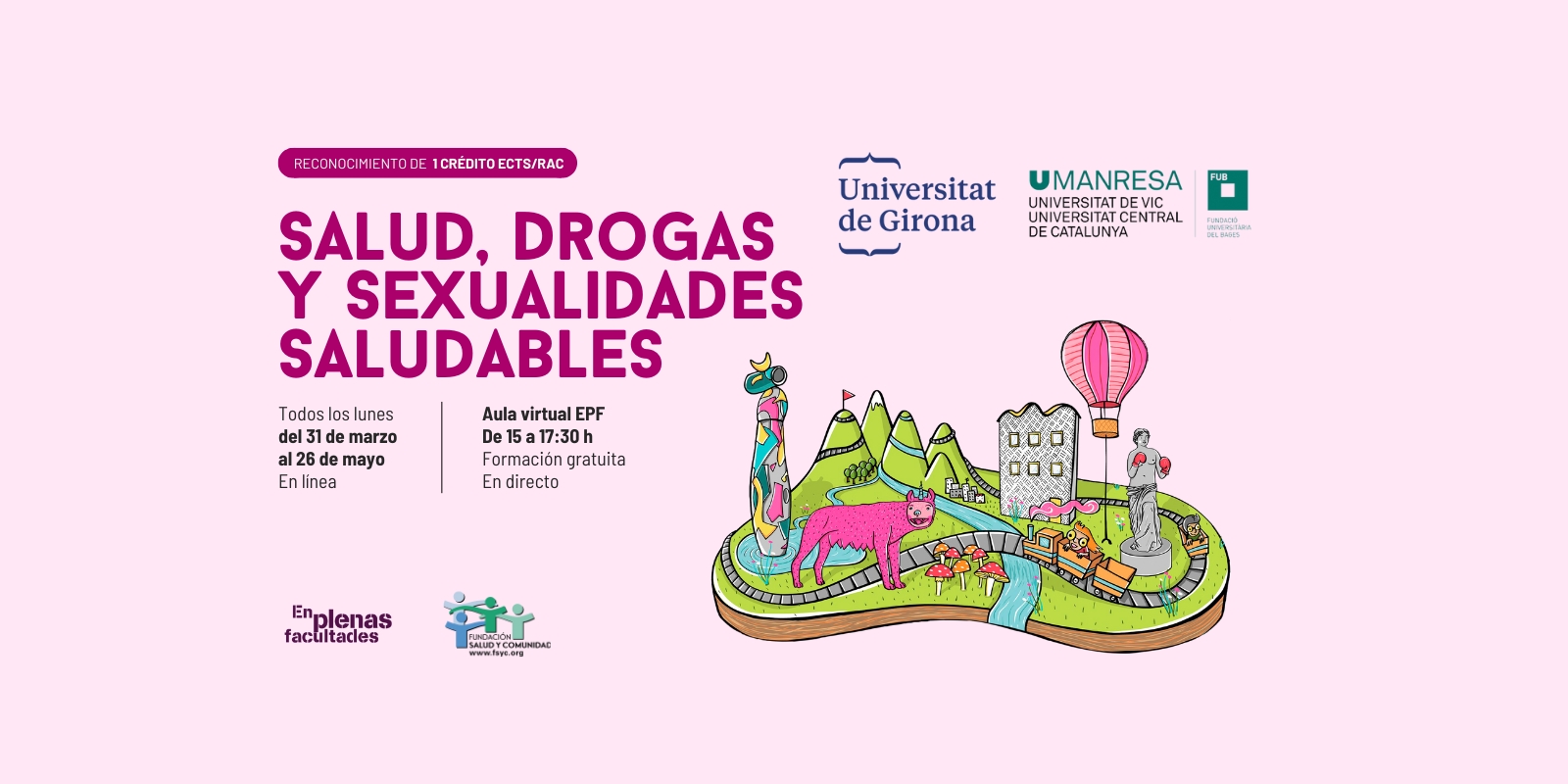 Curso EPF 2025: «Salud, Drogas y Sexualidades Saludables» en las Universidades de Girona y Manresa